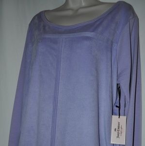 Mixed media purple sweater